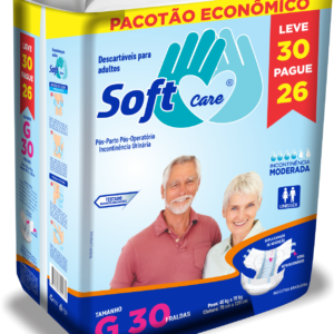 Fralda Soft Care pacote econômico G